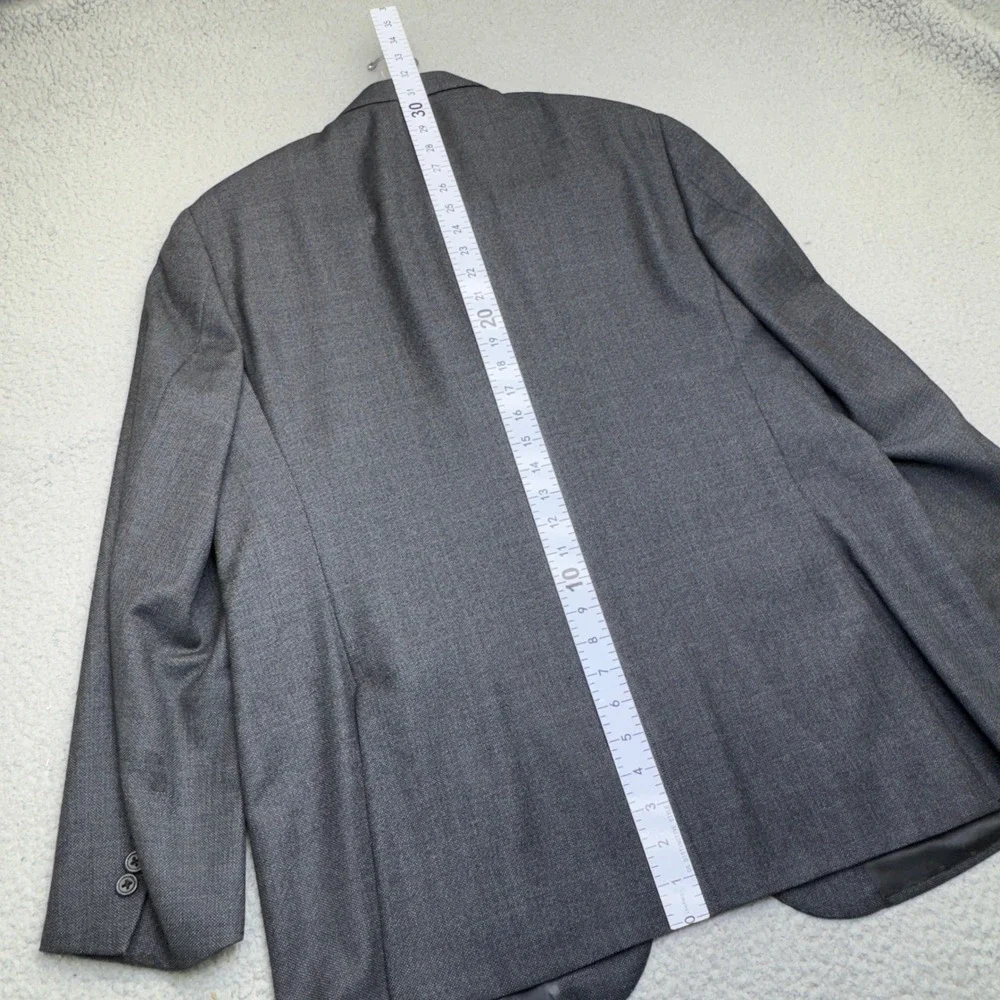 Polo Ralph Lauren Blazer Mens 44R Gray Extrafine Wool Sport Coat Jacket Italy 3B